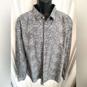 Calvin Klein Long Sleeved Button Down Dress Shirt, Slim Fit, Size XXL